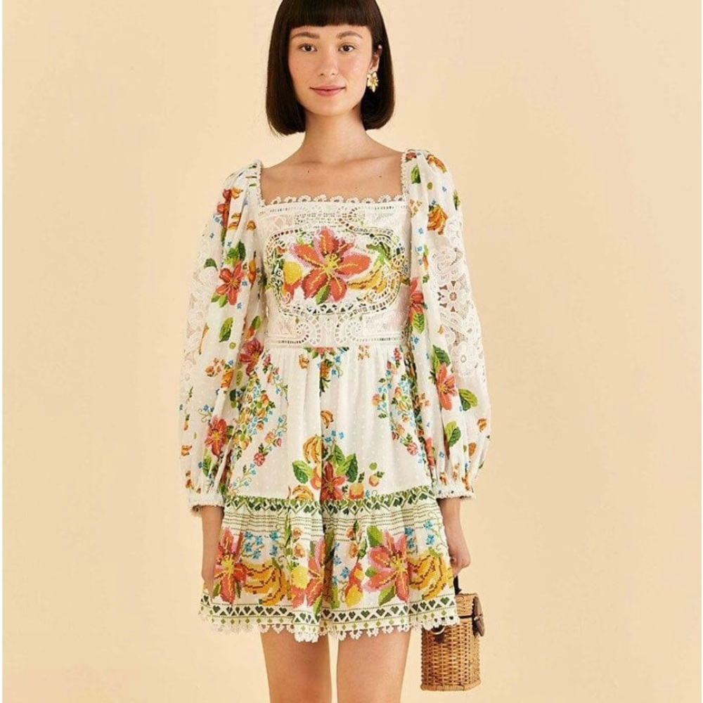 Farm Rio tropical romance mini dress small NWT SOLD OUT